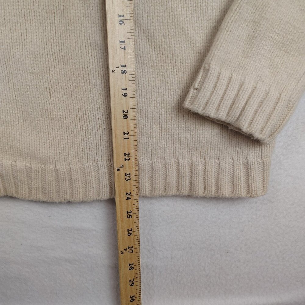 VTG American Eagle Lambswool Sweater Mens M/L/XL Cream Fair Isle Crewneck - Picture 6 of 8